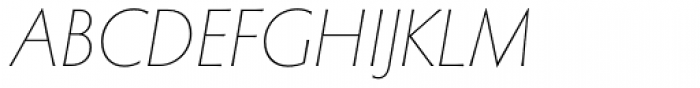 Hypatia Sans Pro ExtraLight Italic Font UPPERCASE