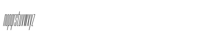 Hype 0100 Light Italic Font LOWERCASE