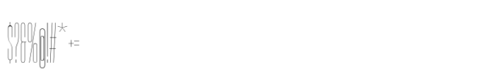 Hype 0200 Hairline Font OTHER CHARS