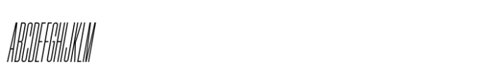 Hype 0200 Light Italic Font UPPERCASE