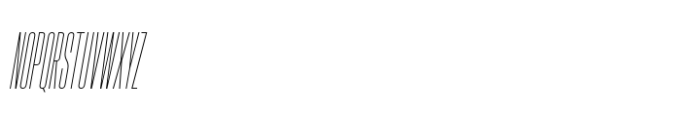 Hype 0200 Thin Italic Font UPPERCASE