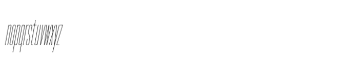 Hype 0200 XThin Italic Font LOWERCASE