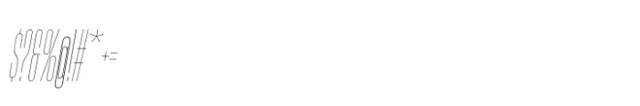 Hype 0300 Hairline Italic Font OTHER CHARS
