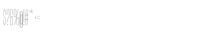 Hype 0400 Hairline Font OTHER CHARS