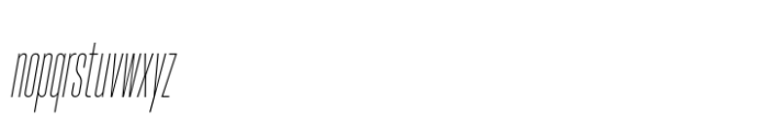 Hype 0400 Thin Italic Font LOWERCASE