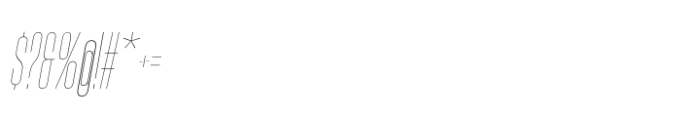 Hype 0500 Hairline Italic Font OTHER CHARS