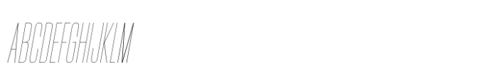 Hype 0500 Hairline Italic Font UPPERCASE