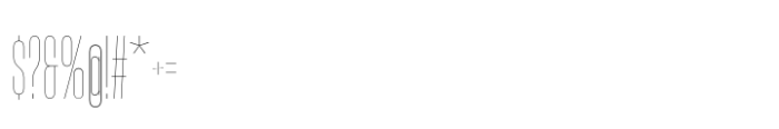 Hype 0500 Hairline Font OTHER CHARS