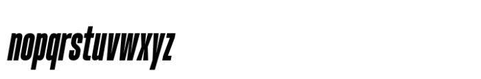 Hype 0600 Black Italic Font LOWERCASE