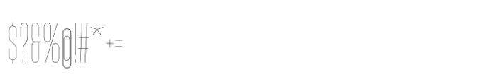 Hype 0600 Hairline Font OTHER CHARS