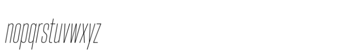 Hype 0600 Thin Italic Font LOWERCASE