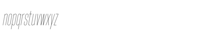 Hype 0600 XThin Italic Font LOWERCASE