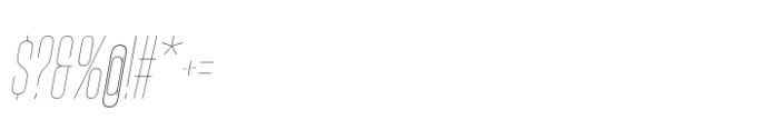 Hype 0700 Hairline Italic Font OTHER CHARS