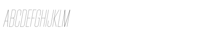 Hype 0700 Hairline Italic Font UPPERCASE
