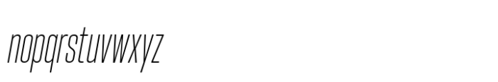 Hype 0700 XLight Italic Font LOWERCASE