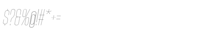 Hype 0800 Hairline Italic Font OTHER CHARS