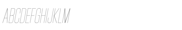 Hype 0800 Hairline Italic Font UPPERCASE