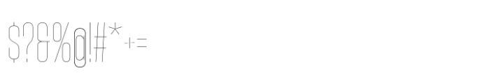 Hype 0800 Hairline Font OTHER CHARS