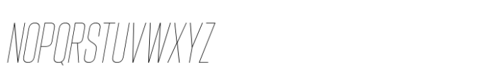 Hype 0800 XThin Italic Font UPPERCASE