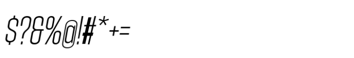 Hype 0900 Light Italic Font OTHER CHARS