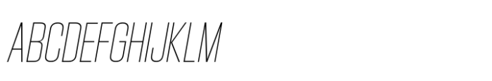 Hype 0900 Thin Italic Font UPPERCASE