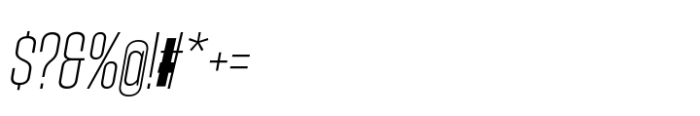 Hype 0900 XLight Italic Font OTHER CHARS