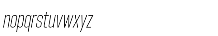 Hype 0900 XLight Italic Font LOWERCASE