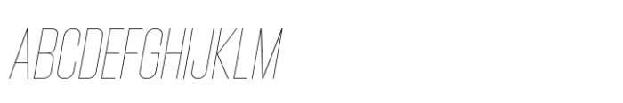 Hype 0900 XThin Italic Font UPPERCASE