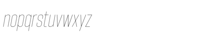 Hype 0900 XThin Italic Font LOWERCASE