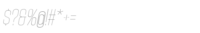Hype 1000 Hairline Italic Font OTHER CHARS