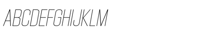 Hype 1000 Thin Italic Font UPPERCASE