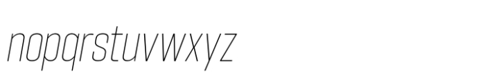 Hype 1000 Thin Italic Font LOWERCASE