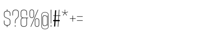 Hype 1000 Thin Font OTHER CHARS
