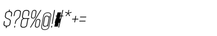 Hype 1000 XLight Italic Font OTHER CHARS