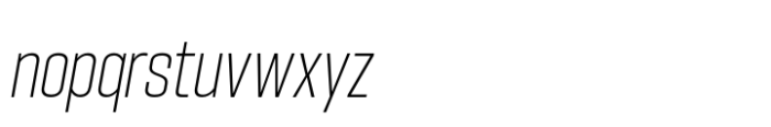 Hype 1000 XLight Italic Font LOWERCASE