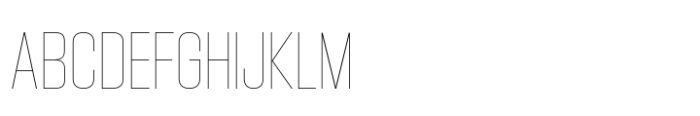 Hype 1000 XThin Font UPPERCASE