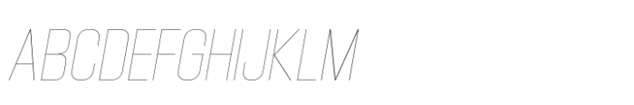 Hype 1100 Hairline Italic Font UPPERCASE