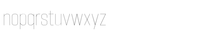 Hype 1100 Hairline Font LOWERCASE