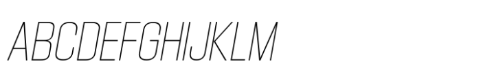 Hype 1100 Thin Italic Font UPPERCASE
