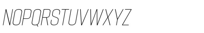 Hype 1100 Thin Italic Font UPPERCASE