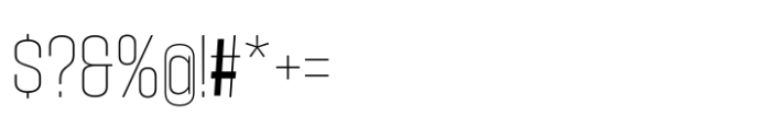 Hype 1100 Thin Font OTHER CHARS