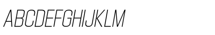 Hype 1100 XLight Italic Font UPPERCASE