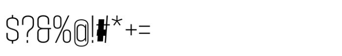 Hype 1100 XLight Font OTHER CHARS