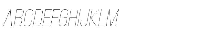 Hype 1100 XThin Italic Font UPPERCASE
