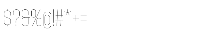 Hype 1100 XThin Font OTHER CHARS