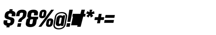 Hype 1200 Black Italic Font OTHER CHARS