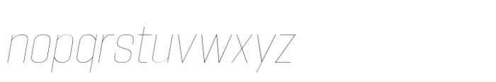 Hype 1200 Hairline Italic Font LOWERCASE