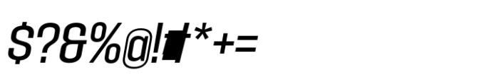 Hype 1200 Medium Italic Font OTHER CHARS