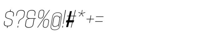 Hype 1200 Thin Italic Font OTHER CHARS