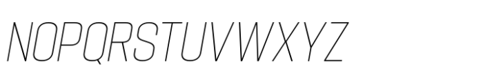 Hype 1200 Thin Italic Font UPPERCASE
